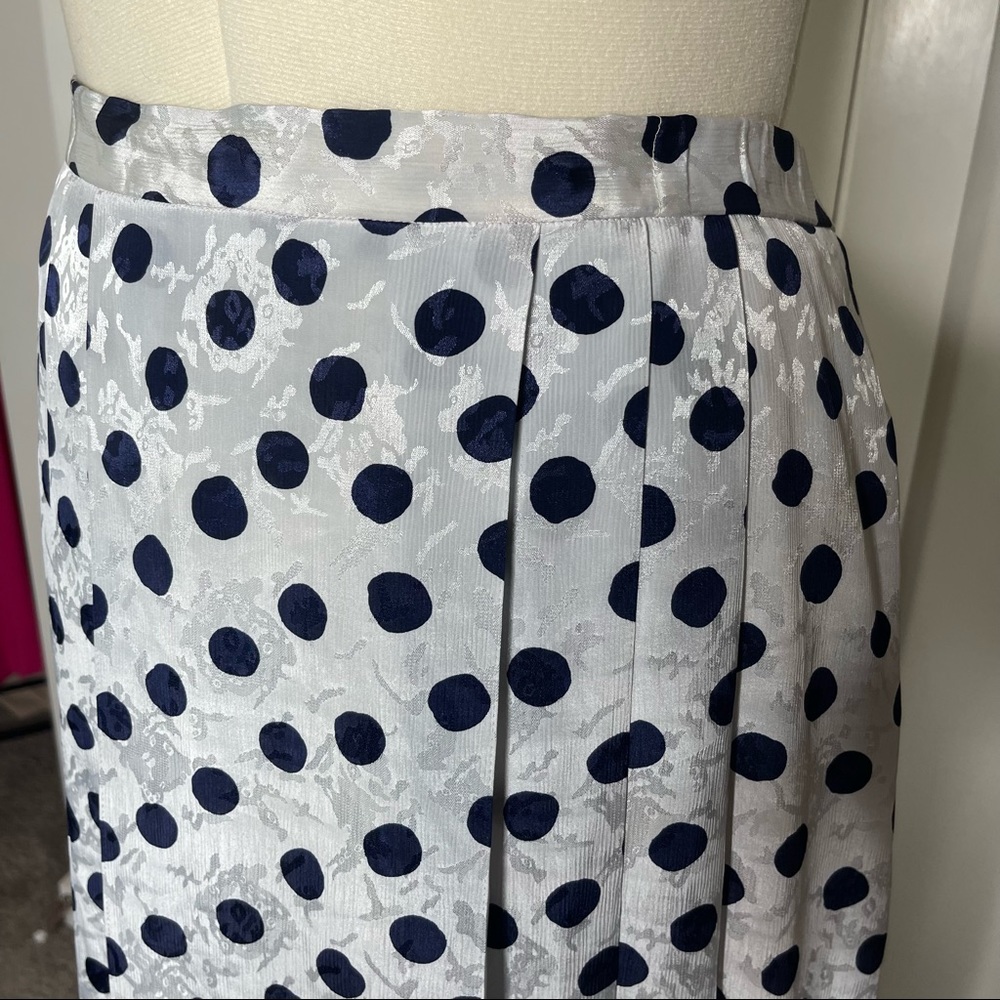 Vintage Givenchy Polka Dot Shimmer Midi Skirt - Picture 8 of 15